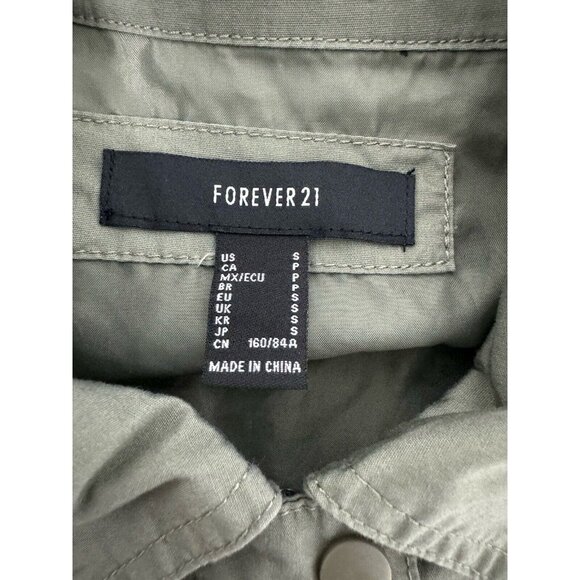 Forever 21 women's Poplin Color block Utility Cropped Vest size S - Picture 9 of 12